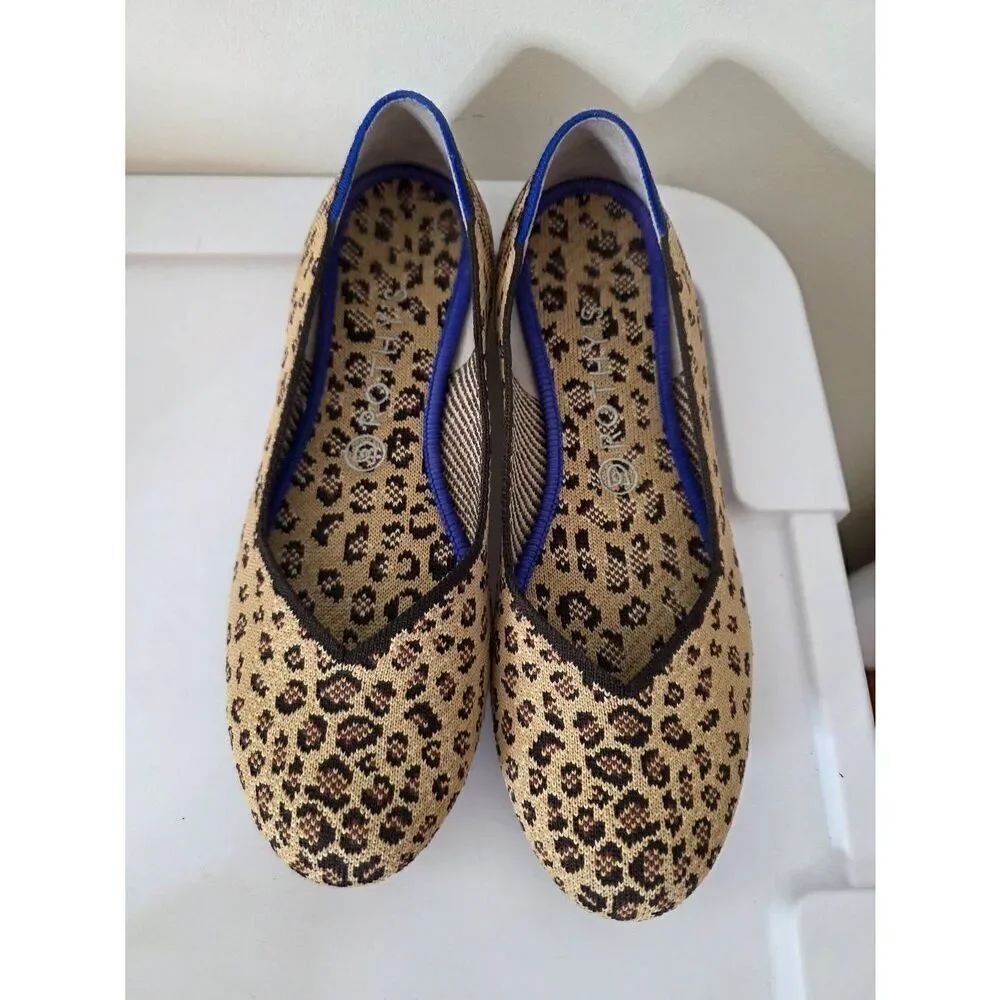Rothy’s Shoes Round Toe Cheetah Flat Size 9.5W